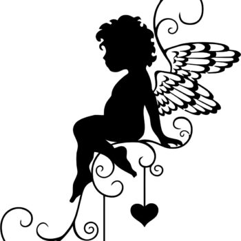 Intra απο ξύλο plywood 3mm-4mm πάχος - Διάνυσμα αυτοκόλλητο τοίχου αγγέλου Δίασταση 30x30 cm Intraeaxys-91jny4om - Image 1