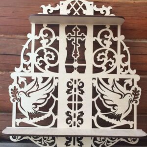 Intra απο ξύλο plywood 3mm-4mm πάχος - Διακοσμητικά σχέδια CNC ραφιών Δίασταση 30x30 cm Intraeaxys-07542koz