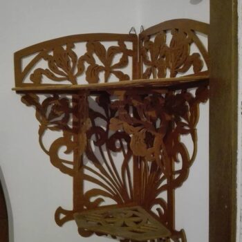 Intra απο ξύλο plywood 3mm-4mm πάχος - Γωνιακό ράφι κύλισης Πριόνισε το μοτίβο αρχείο PDF Δίασταση 30x30 cm Intraeaxys-67w6e212 - Image 1