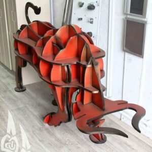 Intra απο ξύλο plywood 3mm-4mm πάχος - Ράφι 3D Bull 4mm Δίασταση 30x30 cm Intraeaxys-6o3ynqp7