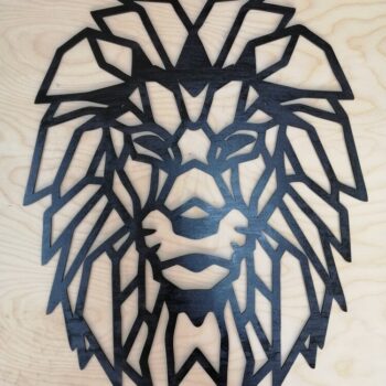 Intra απο ξύλο plywood 3mm-4mm πάχος - Lion Polygon Art Decor Wall Art Decor τοίχου 3D Sculpture Δίασταση 30x30 cm Intraeaxys-eo4qllw7 - Image 1