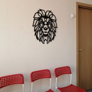 Intra απο ξύλο plywood 3mm-4mm πάχος - Lion Polygon Art Decor Wall Art Decor τοίχου 3D Sculpture Δίασταση 30x30 cm Intraeaxys-eo4qllw7 - Image 4