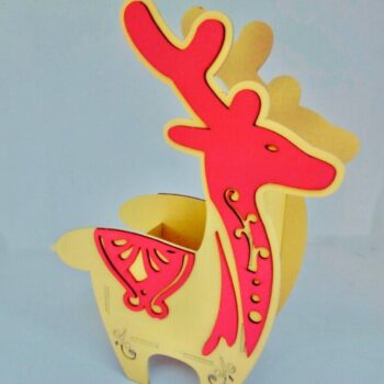 Intra απο ξύλο plywood 3mm-4mm πάχος - Οργάνωση γραφείου θήκης στυλό ταράνδου Δίασταση 30x30 cm Intraeaxys-r7vm4dz7 - Image 1