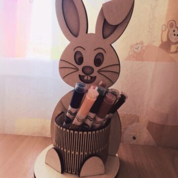 Intra απο ξύλο plywood 3mm-4mm πάχος - Κουνέλι στυλοθήκη Δίασταση 30x30 cm Intraeaxys-lopqpg67 - Image 1