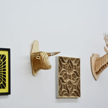 Intra απο ξύλο plywood 3mm-4mm πάχος - Διακόσμηση τοίχου κεφαλής ταύρου Δίασταση 30x30 cm Intraeaxys-pok39zj7 - Image 3