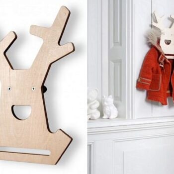 Intra απο ξύλο plywood 3mm-4mm πάχος - Κρεμάστρα σε σχήμα ζώου Δίασταση 30x30 cm Intraeaxys-6o3x9qon - Image 1