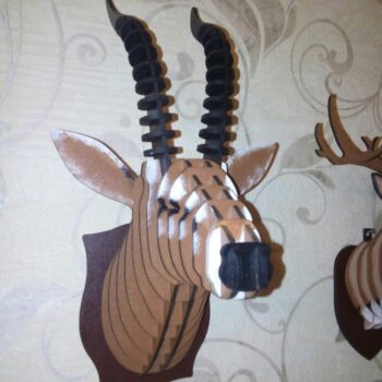 Intra απο ξύλο plywood 3mm-4mm πάχος - 3D παζλ Gazelle Trophy Head Δίασταση 30x30 cm Intraeaxys-r1z2lqn1 - Image 1