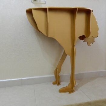 Intra απο ξύλο plywood 3mm-4mm πάχος - Πρότυπο CNC πίνακα κονσόλας στρουθοκαμήλου Δίασταση 30x30 cm Intraeaxys-67w5gm72 - Image 1