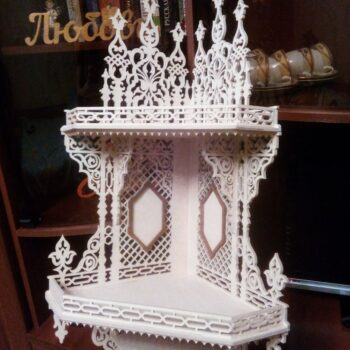 Intra απο ξύλο plywood 3mm-4mm πάχος - Διακοσμητικό σχέδιο ραφιού Δίασταση 30x30 cm Intraeaxys-joe49n16 - Image 1