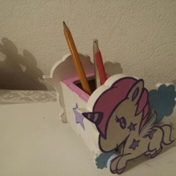 Intra απο ξύλο plywood 3mm-4mm πάχος - Unicorn Desk Organizer Δίασταση 30x30 cm Intraeaxys-voq8d6o2 - Image 1