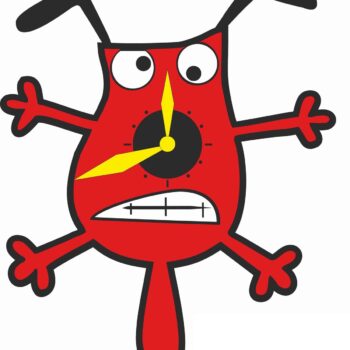 Intra απο ξύλο plywood 3mm-4mm πάχος - Ρολόι τοίχου σκύλου Δίασταση 30x30 cm Intraeaxys-m1d62dx7 - Image 1