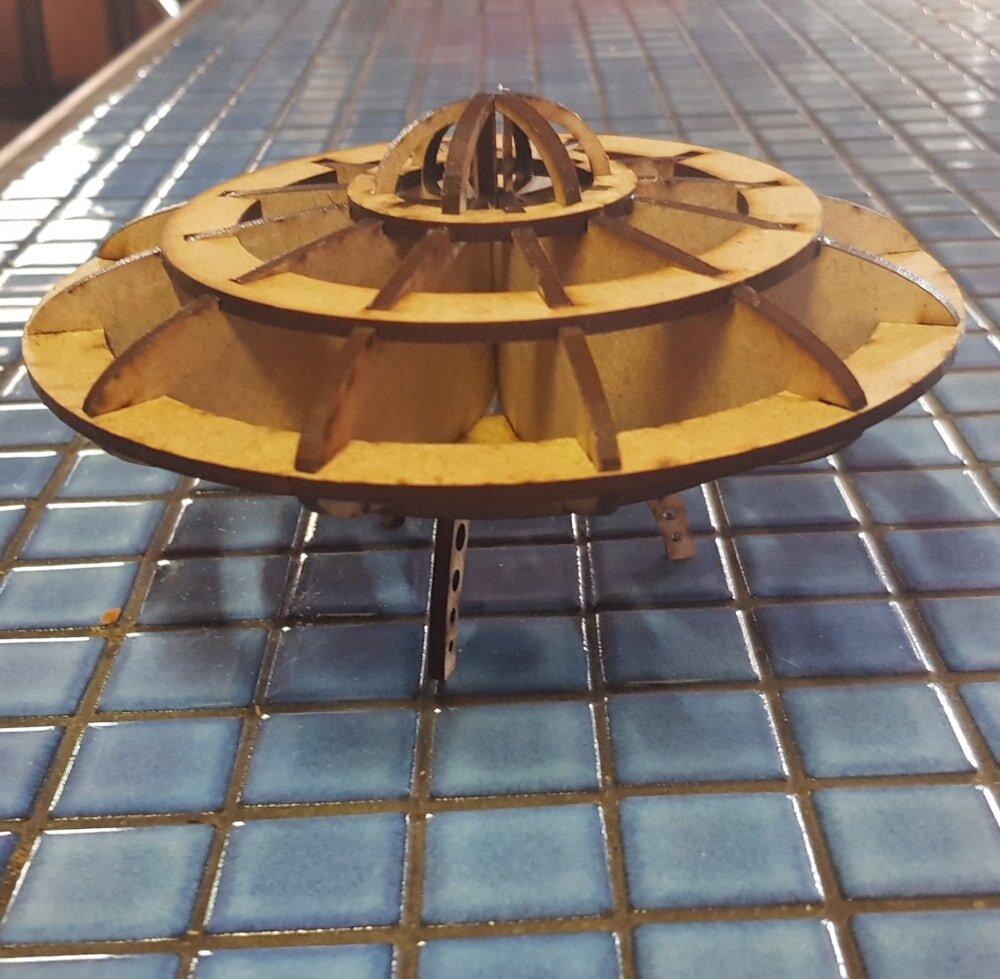 Intra απο ξύλο plywood 3mm-4mm πάχος - UFO 3D Puzzle Δίασταση 30x30 cm Intraeaxys-yon0nyk7