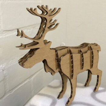 Intra απο ξύλο plywood 3mm-4mm πάχος - Τάρανδος 4 χλστ Δίασταση 30x30 cm Intraeaxys-r1z2ep21 - Image 1