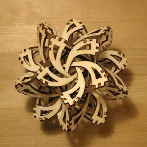 Intra απο ξύλο plywood 3mm-4mm πάχος - Frabjous Sculpture 30 Pieces Δίασταση 30x30 cm Intraeaxys-6o3yg437