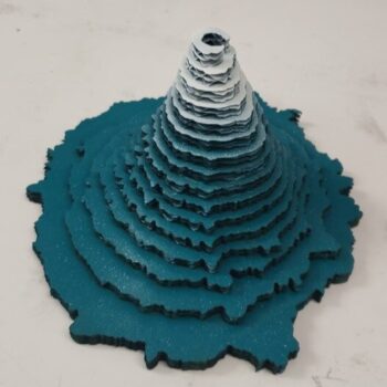 Intra απο ξύλο plywood 3mm-4mm πάχος - Μοντέλο ηφαιστείου του όρους Yotei Δίασταση 30x30 cm Intraeaxys-078ykm4o - Image 1