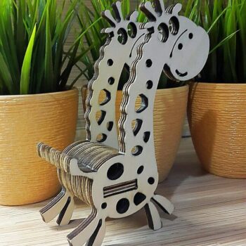 Intra απο ξύλο plywood 3mm-4mm πάχος - Τηλεφωνική βάση Giraffe Δίασταση 30x30 cm Intraeaxys-joedx491 - Image 1