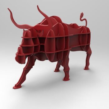 Intra απο ξύλο plywood 3mm-4mm πάχος - Διάνυσμα ράφι από κόντρα πλακέ Bull Δίασταση 30x30 cm Intraeaxys-eo04p57g - Image 1