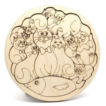 Intra απο ξύλο plywood 3mm-4mm πάχος - Παιχνίδια παζλ με ξύλινα ζώα για παιδιά Δίασταση 30x30 cm Intraeaxys-qommdw8o - Image 1