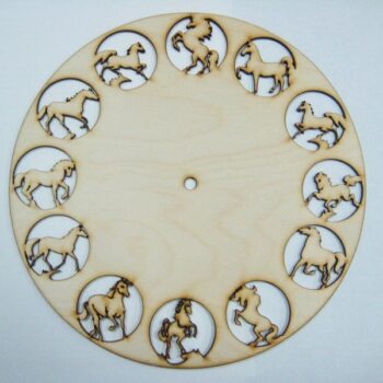 Intra απο ξύλο plywood 3mm-4mm πάχος - Ρολόι 12 ίππων Δίασταση 30x30 cm Intraeaxys-r7vwd51d - Image 1