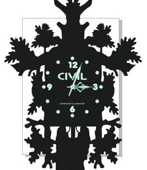 Intra απο ξύλο plywood 3mm-4mm πάχος - Chasy S Olenem 280 Δίασταση 30x30 cm Intraeaxys-eoxmw47z - Image 1