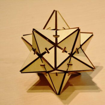 Intra απο ξύλο plywood 3mm-4mm πάχος - Ξύλινο 3D αστέρι Δίασταση 30x30 cm Intraeaxys-6o3y5ek7 - Image 1