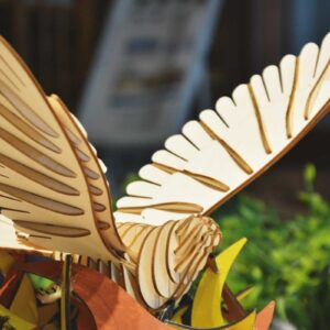 Intra απο ξύλο plywood 3mm-4mm πάχος - Ξύλινο πουλί Δίασταση 30x30 cm Intraeaxys-ro6yl2q7