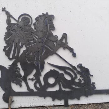 Intra απο ξύλο plywood 3mm-4mm πάχος - Άγιος Γεώργιος ο νικηφόρος ανεμοδείκτης Δίασταση 30x30 cm Intraeaxys-yon0yxp7 - Image 1