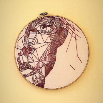 Intra απο ξύλο plywood 3mm-4mm πάχος - Engrave Girl Face Line Art Δίασταση 30x30 cm Intraeaxys-eoxlj8vo - Image 1