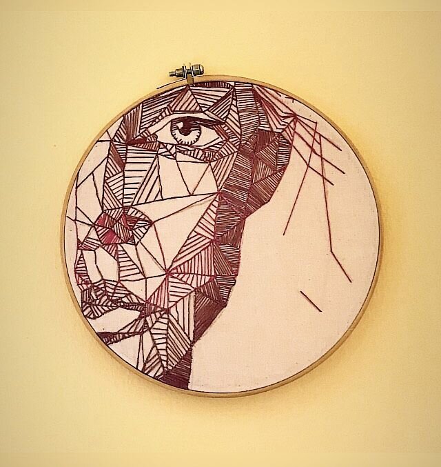 Intra απο ξύλο plywood 3mm-4mm πάχος - Engrave Girl Face Line Art Δίασταση 30x30 cm Intraeaxys-eoxlj8vo