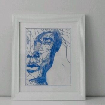 Intra απο ξύλο plywood 3mm-4mm πάχος - Engrave Girl Face Line Art Δίασταση 30x30 cm Intraeaxys-eoxlj8vo - Image 3