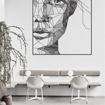 Intra απο ξύλο plywood 3mm-4mm πάχος - Engrave Girl Face Line Art Δίασταση 30x30 cm Intraeaxys-eoxlj8vo - Image 6