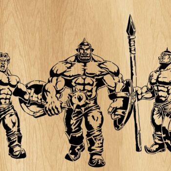 Intra απο ξύλο plywood 3mm-4mm πάχος - Διακόσμηση τοίχου Three Heroes Δίασταση 30x30 cm Intraeaxys-r7vmyk27 - Image 1