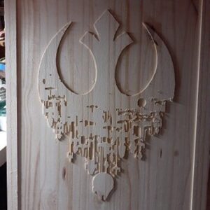 Intra απο ξύλο plywood 3mm-4mm πάχος - CNC Router Star Wars Rebel Sign Δίασταση 30x30 cm Intraeaxys-voq24qjo