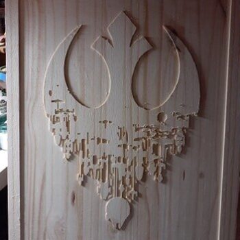 Intra απο ξύλο plywood 3mm-4mm πάχος - CNC Router Star Wars Rebel Sign Δίασταση 30x30 cm Intraeaxys-voq24qjo - Image 1