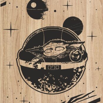 Intra απο ξύλο plywood 3mm-4mm πάχος - Χαρακτήρας με λέιζερ Χαρακτήρας Yoda Star Wars Δίασταση 30x30 cm Intraeaxys-67wl4jl1 - Image 1