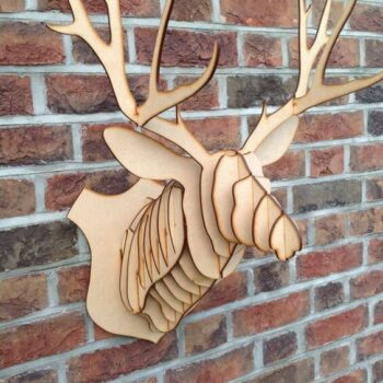 Intra απο ξύλο plywood 3mm-4mm πάχος - ελάφια-2 6mm Δίασταση 30x30 cm Intraeaxys-r1zxz2ol - Image 1