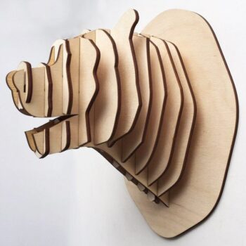 Intra απο ξύλο plywood 3mm-4mm πάχος - 3D παζλ Bear Head Δίασταση 30x30 cm Intraeaxys-r7vlk6od - Image 1