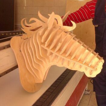 Intra απο ξύλο plywood 3mm-4mm πάχος - Τρισδιάστατο παζλ Horse Head Δίασταση 30x30 cm Intraeaxys-d1lew67m - Image 1