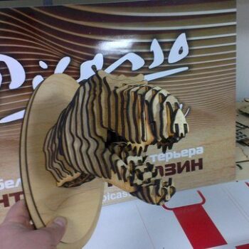 Intra απο ξύλο plywood 3mm-4mm πάχος - Παζλ Tirex 3D Δίασταση 30x30 cm Intraeaxys-r1zxk2ol - Image 1