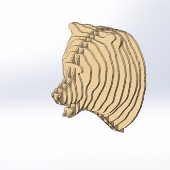 Intra απο ξύλο plywood 3mm-4mm πάχος - Bear 3D σχέδια παζλ Δίασταση 30x30 cm Intraeaxys-voq04j72 - Image 1