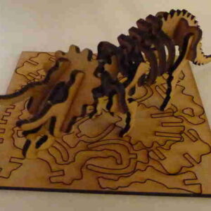 Intra απο ξύλο plywood 3mm-4mm πάχος - Lasercut Triceratops Skeleton Puzzle Δίασταση 30x30 cm Intraeaxys-eo0q5n31