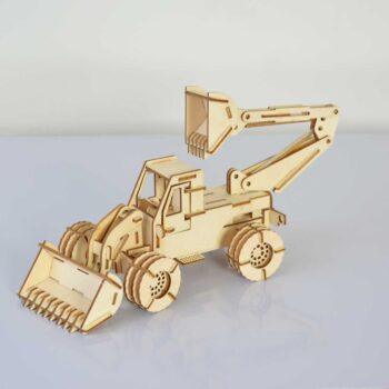 Intra απο ξύλο plywood 3mm-4mm πάχος - Εκσκαφέας 3D παζλ Δίασταση 30x30 cm Intraeaxys-078ykqno - Image 1