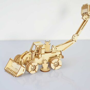 Intra απο ξύλο plywood 3mm-4mm πάχος - Εκσκαφέας 3D παζλ Δίασταση 30x30 cm Intraeaxys-078ykqno - Image 3