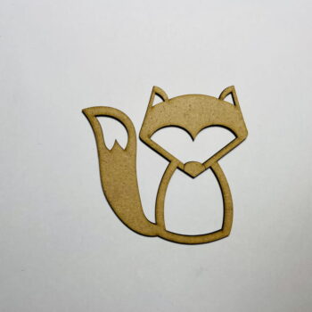 Intra απο ξύλο plywood 3mm-4mm πάχος - Ξύλινο σχήμα αλεπούς για χειροτεχνίες Δίασταση 30x30 cm Intraeaxys-075y0r8o - Image 1