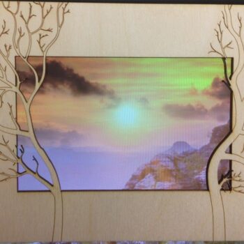 Intra απο ξύλο plywood 3mm-4mm πάχος - Πρότυπο ting κορνίζας δάσους Δίασταση 30x30 cm Intraeaxys-r1z2dgw1 - Image 1