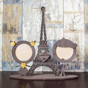 Intra απο ξύλο plywood 3mm-4mm πάχος - Κορνίζα για τον Πύργο του Άιφελ Δίασταση 30x30 cm Intraeaxys-joedvn81