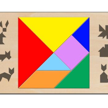 Intra απο ξύλο plywood 3mm-4mm πάχος - Πίνακας Tangram Δίασταση 30x30 cm Intraeaxys-eo4q83y7 - Image 1