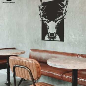 Intra απο ξύλο plywood 3mm-4mm πάχος - Αρχείο πάνελ ελαφιού για κοπή με λέιζερ CNC Δίασταση 30x30 cm Intraeaxys-6o3yj9k7 - Image 1