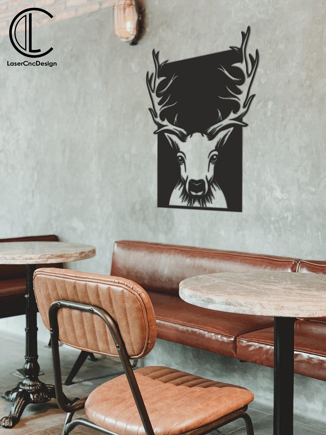 Intra απο ξύλο plywood 3mm-4mm πάχος - Αρχείο πάνελ ελαφιού για κοπή με λέιζερ CNC Δίασταση 30x30 cm Intraeaxys-6o3yj9k7