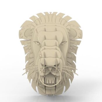 Intra απο ξύλο plywood 3mm-4mm πάχος - Τρισδιάστατο παζλ με κεφάλι λιονταριού Δίασταση 30x30 cm Intraeaxys-r1zj5m7l - Image 1